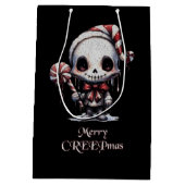 Merry Christmas Spooky Gothic Medium Cadeauzakje (Achterkant)