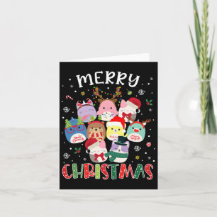 Merry Christmas Squish Squad Mallow Girls Boys Kin Kaart