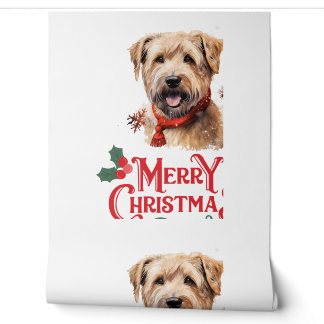 Merry Christmas Staffordshire Bull Terrier Behang