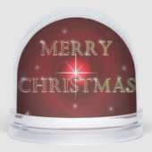 Merry Christmas Star Sneeuwbol (Voorkant)