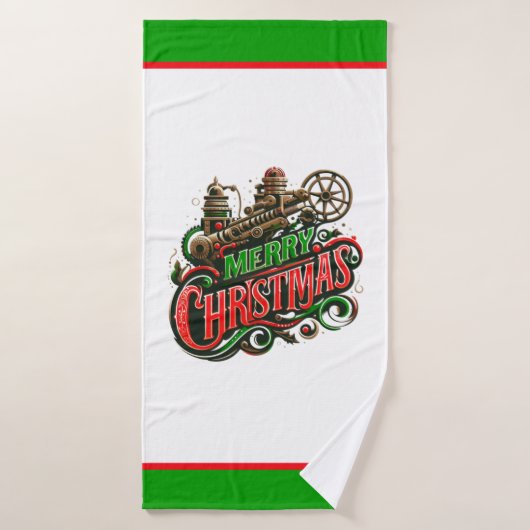 Merry Christmas steampunk (Serviette de bain)