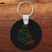 Merry Christmas Stethoscope Nurse Cna Xmas Holiday Sleutelhanger (Voorkant)