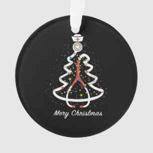 merry christmas stéthoscope pine noel nurse