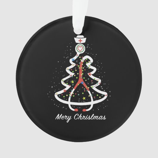 merry christmas stéthoscope pine noel nurse (devant)