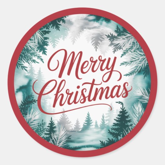 Merry Christmas Sticker (Voorkant)