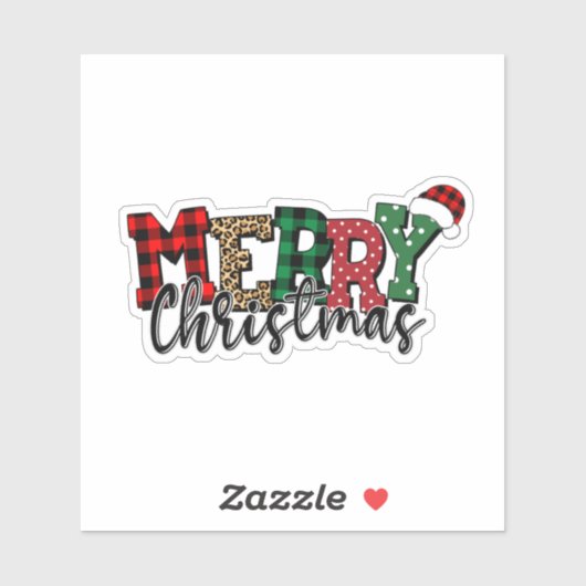 Merry Christmas Sticker (Vel)
