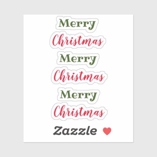Merry Christmas Sticker (Vel)