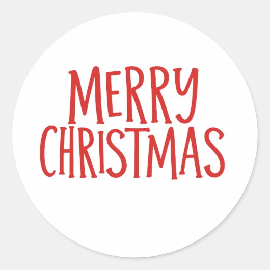 Merry Christmas Sticker – Red Holiday Lettering (Voorkant)