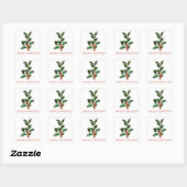 MERRY CHRISTMAS STICKER SCEAL ENVELOPPE VINTAGE (Feuille)