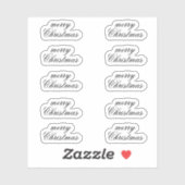 Merry Christmas Stickers Ten Count Sheet Set Pack (Feuille)
