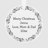 Merry Christmas Sweet Butterfly Holiday Keepsaké (dos)