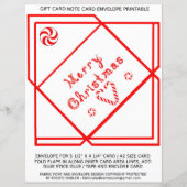 Merry Christmas Swirl Gift Card A2 Envelope paper (Voorkant)