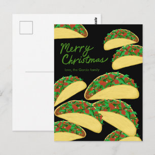 MERRY CHRISTMAS Taco Avalanche Delicious Custom Briefkaart