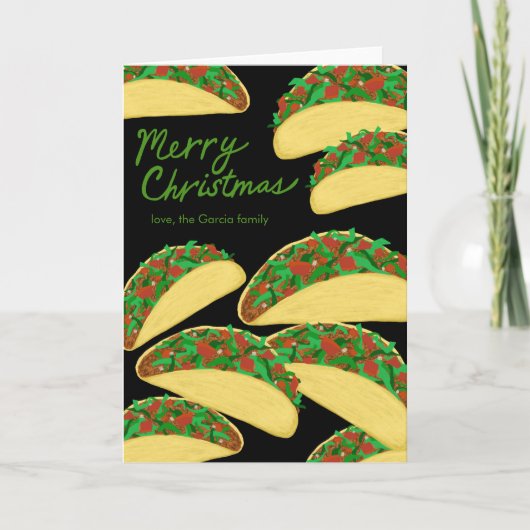 MERRY CHRISTMAS Taco Avalanche Delicious Custom Feestdagen Kaart (Voorkant)