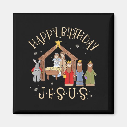 Merry Christmas Tee Uni-christian Family Group Chi Magneet (Voorkant)