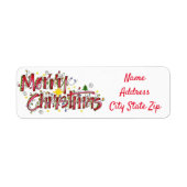 **MERRY CHRISTMAS** TERUGADRES LABEL (Voorkant)