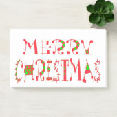Merry Christmas Text Pattern Design: feestelijke k Post-it® Notes (Kantoor)