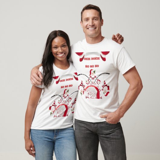 Merry Christmas Text Pattern Design: feestelijke k T-shirt (Unisex)