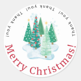 Merry Christmas Thank You Sticker