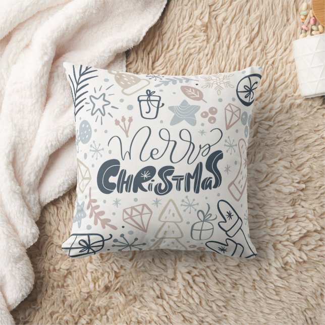 Merry Christmas Throw Pillow – Cozy Holiday Decor Kussen (Deken)