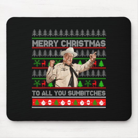 Merry Christmas To All You Sumes Ugly Sweater Retr Muismat (Voorkant)