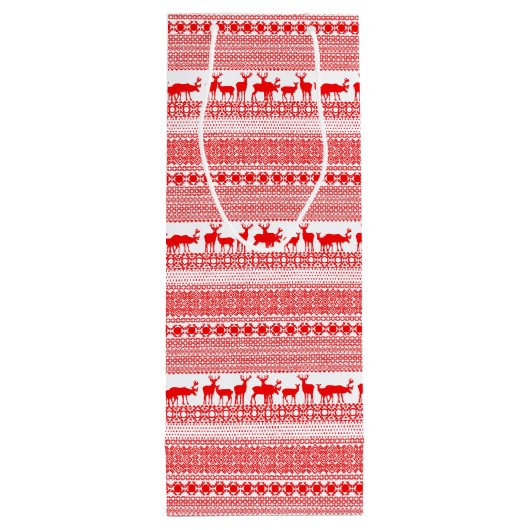 MERRY CHRISTMAS Traditioneel gepersonaliseerd wijn Wijn Cadeautas (Achterkant)