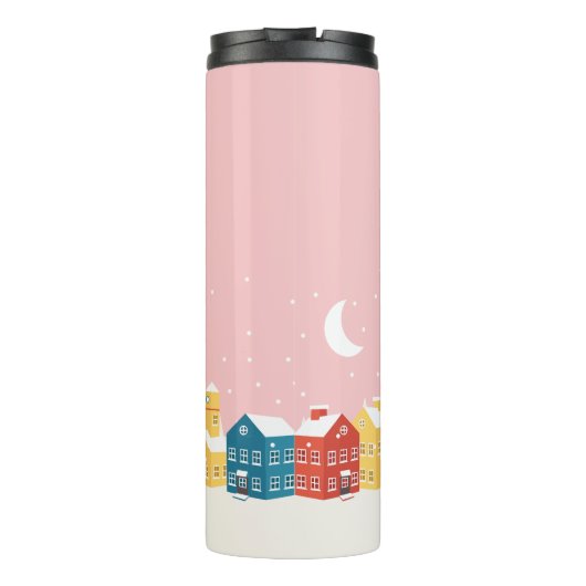 Merry Christmas Travel Mug | feestdag Thermosbeker (Achterkant)