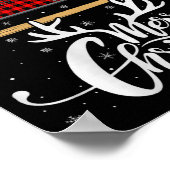 Merry Christmas Tree Buffalo Plaid Truck Family Gr Poster (Hoek)