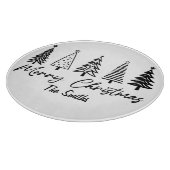 Merry Christmas Tree  Circle Snijplank (Hoek)