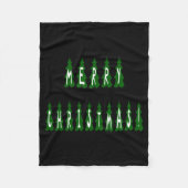 Merry Christmas Tree Font Girls And Boys  Fleece Deken (Voorkant)
