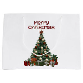 Merry Christmas Tree Gift Bag Groot Cadeauzakje
