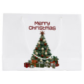 Merry Christmas Tree Gift Bag Groot Cadeauzakje (Achterkant)