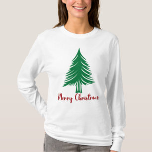 Merry Christmas Tree lange mouw T-shirt