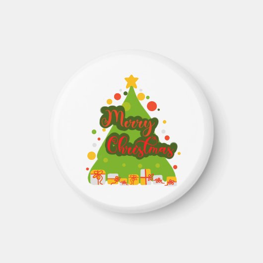 Merry Christmas Tree magneet (Voorkant)