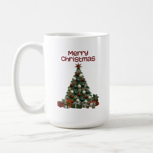 Merry Christmas Tree Mug Koffiemok (Links)