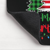 Merry Christmas Tree Plaid Us Flag Snowflake Xmas  Muismat (Hoek)