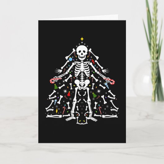 Merry Christmas Tree Skeleton Kaart (Voorkant)