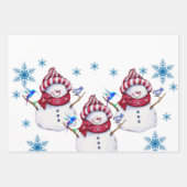Merry Christmas Tree Snowman  Inpakpapier Vel (Voorkant 3)