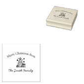 Merry Christmas Tree Stamp Rubberstempel (Gestempeld)