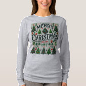 Merry Christmas Tree T-Shirt Design (Voorkant)
