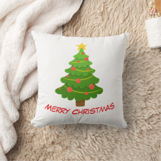 Merry Christmas Tree Throw Pillow Kussen