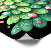 Merry Christmas Tree With Coquette Bow Xmas Holida Poster (Hoek)