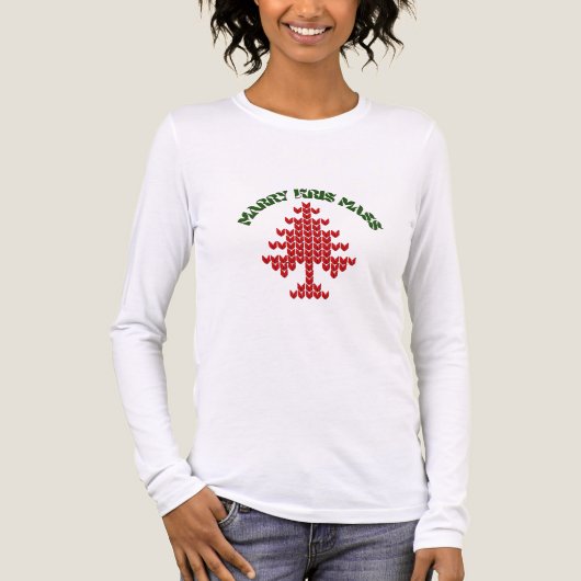 Merry christmas  Tri-Blend shirt (Voorkant volledig)