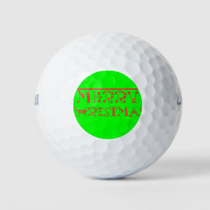Merry Christmas Typography Design: een feestelijke Golfballen