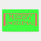 Merry Christmas Typography Design: een feestelijke Post-it® Notes (Voorkant)