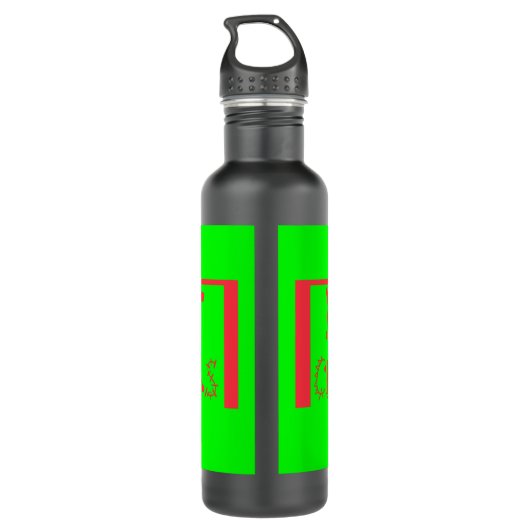 Merry Christmas Typography Design: een feestelijke Waterfles (Achterkant)