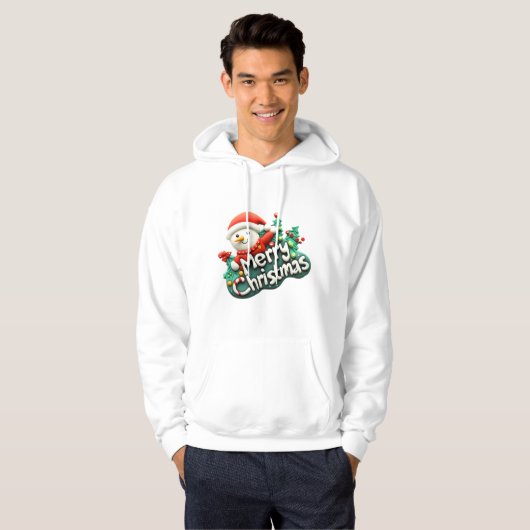 Merry Christmas Unique Hoodie (Voorkant volledig)
