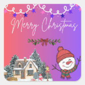 Merry Christmas Vibrant Sticker (Devant)