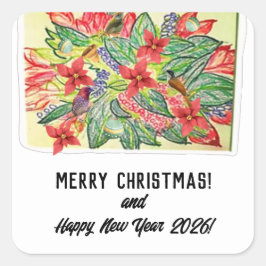 Merry Christmas! Vierkante Sticker