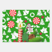 Merry Christmas Vintage Santa Inpakpapier Vel (Voorkant)